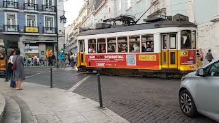 Lisbon Trams 578 on Line 28 Lisbon on 110524 [upl. by Thirion]