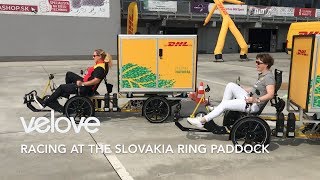 Electric cargo bike racing at the Slovakia Ring paddock [upl. by Delisle425]