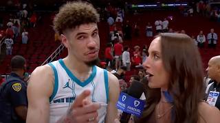 LaMelo Ball gives a shoutout to LaVar Ball before his interview 🤣  NBA on ESPN [upl. by Legnaesoj]