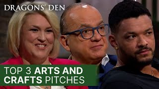 Top 3 Arts and Crafts Pitches In The Den  COMPILATION  Dragons Den [upl. by Naiviv]