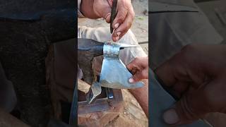 Axe making out of rusty Old leaf spring  Blacksmithing projects ytshorts [upl. by Furgeson]