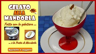 GELATO ALLA MANDORLA CON GELATIERA buonissimo Almond Ice Cream with Ice Cream Maker [upl. by Anitel234]