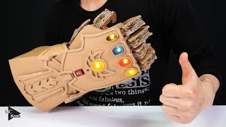 DIY Thanos Infinity GauntletAvengers from Cardboard [upl. by Tildi]