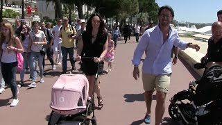 Tamara Ecclestone Jay Rutland and baby Sophia walk the croisette in Cannes [upl. by Lipson]