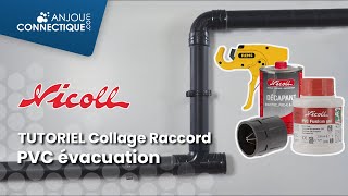 Tutoriel Collage raccord PVC évacuation Nicoll HOMETECH [upl. by Nosidda436]