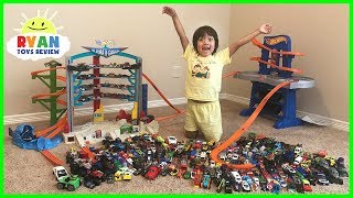 Biggest Hot Wheels Collection Road Rally Raceway Playset and Ultimate Garage Cars [upl. by Zurheide349]