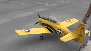 ESM Trojan T28 RC Plane by Christos Philotheou  Kotsiatis Airfield [upl. by Merlina704]