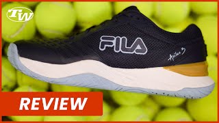 Fila Axilus 3 Mens Tennis Shoe Review cushioning an updated fit great support and stability [upl. by Kcirdahc]