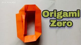 How to make Origami Number Zero  Paper number zero making [upl. by Yasdnyl]