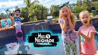 Hello Neighbor in Real Life Mermaid Hatchimals Colleggtibles Mermal Magic Toys Scavenger Hunt [upl. by Acihsay]