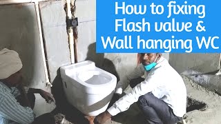 How to install toilet flash valve amp wall hung wc [upl. by Wagshul]