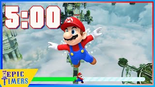 quotLetsa goquot watch Mario run in a 5 minute timer with Music [upl. by Merle139]