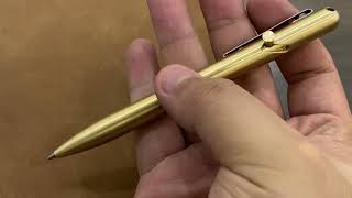 SMOOTHERPRO Solid Brass Bolt Action Pen Compatible Parker Refill with Pocket Stainless Steel Clip [upl. by Jaquiss]