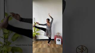 Lifting up leg makes easy Try this trick for Bharatanatyam’s Yatta adavu ytshorts bharthanatyam [upl. by Chiarra]