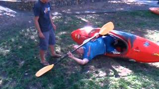 Kayak Roll practice on dry land [upl. by Imot841]