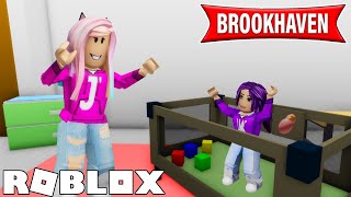 Baby Kate Gets Adopted in Brookhaven what could go wrong  Roblox Roleplay [upl. by Elleivap699]