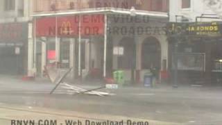 8292005 Hurricane Katrina Eye Wall On Canal Street New Orleans LA Raw Master 20 [upl. by Idnat]