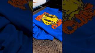 Screen printing my brands hoodies🔥💙 screenprinting korruptedcloset diy shorts [upl. by Yvehc]