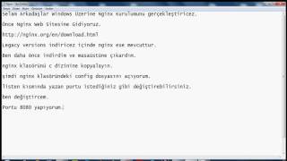 Windows Nginx Kurulumu [upl. by Beuthel]