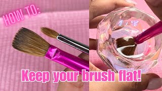 HOW TO KEEP YOUR NAIL BRUSH FLAT  CONDITIONED 🩷 [upl. by Yluj483]