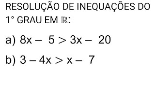 AULA 1  2024  RESOLUÇÃO DE INEQUAÇÕES  PASSO A PASSO [upl. by Ramso]