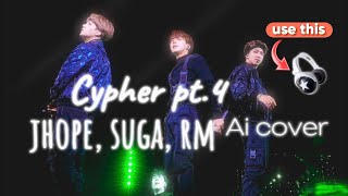 BTS Jhope suga rm cypher pt4 Ai cover ossam🫣ai artificialintelligence bts suga jhope rm [upl. by Neslund]