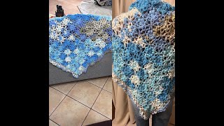 Tuto châle fleur au crochet [upl. by Atneciv497]