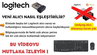 Logitech usb mouse klavye alıcı eşleştirme ve birleştirme I Unifying Alıcı Almanıza Gerek Yok [upl. by Sanson]