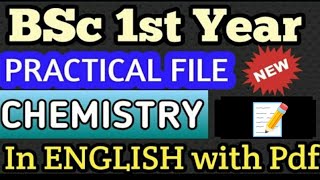 BSc 1st year Chemistry Practical File in English with PDF bsc2023 [upl. by Isabella]