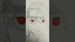 Drawing of sarada uchiha in boruto [upl. by Aihgn]