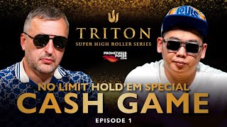 NLH Special CASH GAME  Episode 1  Triton Poker Series 2023 [upl. by Amekahs]