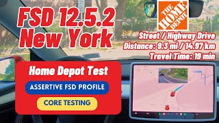 Tesla FSD Supervised v1252 Home Depot Test  ASSERTIVE FSD Driving Profile [upl. by Steere]