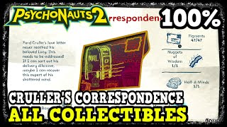 Psychonauts 2 Crullers Correspondence All Collectible Locations Figments Nuggets of Wisdom More [upl. by Trixie]