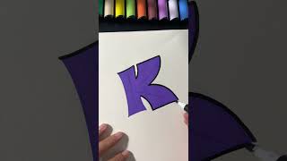 Letter K tutorial draw graffitiletter grafftok [upl. by Mllly484]