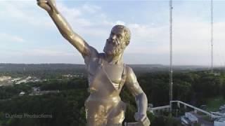 Drone video of Vulcan Statue in Birmingham Alabama [upl. by Alvin]