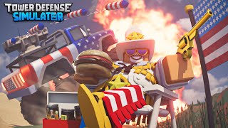 New Patriotic Commander Skin Showcase  TDS 4th Of July Update Roblox [upl. by Belinda]