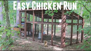 How to Build a Chicken Run Easy  DIY Predatory Proof  Building a Chicken Run [upl. by Ralyks]