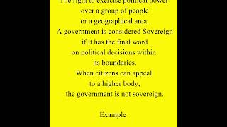 What is Sovereignty in Political Science [upl. by Asille810]