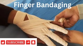 Fingers Bandaging By PC nursing procedure [upl. by Rellia34]