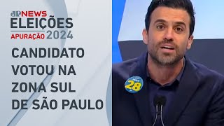 Pablo Marçal chega para votar a 5 minutos do fechamento das urnas [upl. by Lusty764]