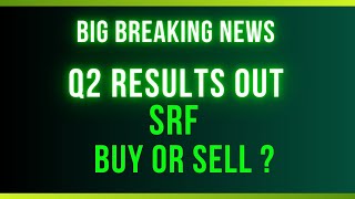 SRF Share News SRF Q2 Results q2results breakingnews [upl. by Reinald]