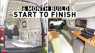 DIY Camper Van Conversion Full Build Timelapse [upl. by Acessej]