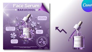 Product Advertising Poster Design in Canva  Product Manipulation  Product Commercial [upl. by Astrahan]