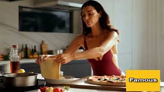 Pizza Queen Monica Bellucci COOKS in Her Home Kitchen [upl. by Hambley758]