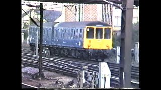 British Rail Network SouthEast 1988Barking with Classes 47 104 302 305 amp 308 DMU amp EMUs [upl. by Joost]