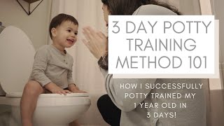 3 DAY POTTY TRAINING METHOD 101  How I Successfully Potty Trained My 1 Year Old in 3 Days [upl. by Garretson]