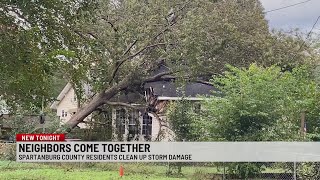 Spartanburg Co residents unite to clear roads caused by Helene’s impact [upl. by Irabaj]