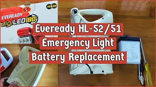 Eveready HL52 Emergency Light Battery Replacement  UPLUS [upl. by Yrok]