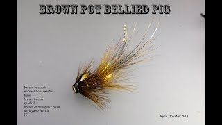 TYING THE BROWN POT BELLIED PIG SALMON FLY WITH RYAN HOUSTON [upl. by Madden]