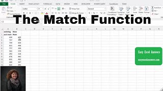 Use the match function to find number in list in Excel [upl. by Emily146]